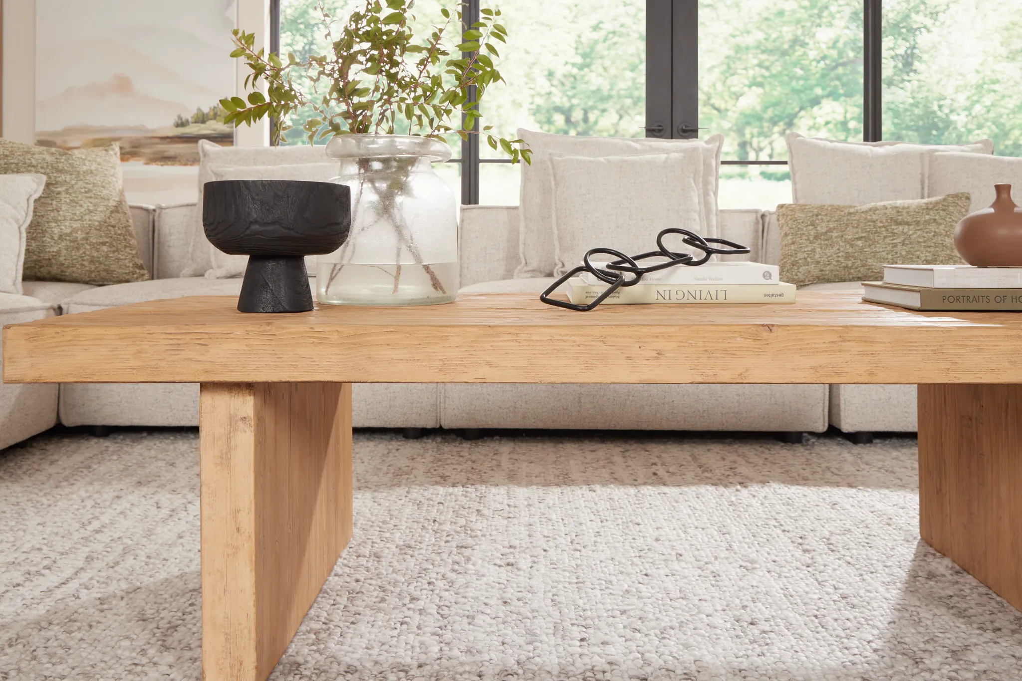 Colten Light Tone Rectangular Coffee Table