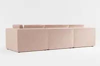 Destin Joya Light Pink Velvet 4-piece Modular Sectional