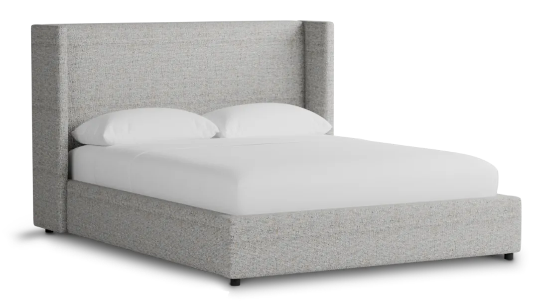 Captiva Natural Beauty Gray 48" Upholstered Shelter Bed