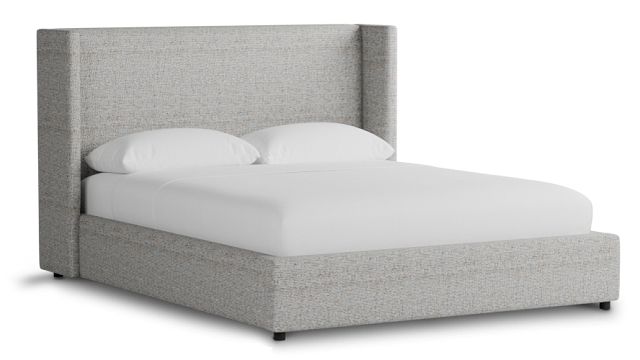 Captiva Natural Beauty Gray 48" Upholstered Shelter Bed