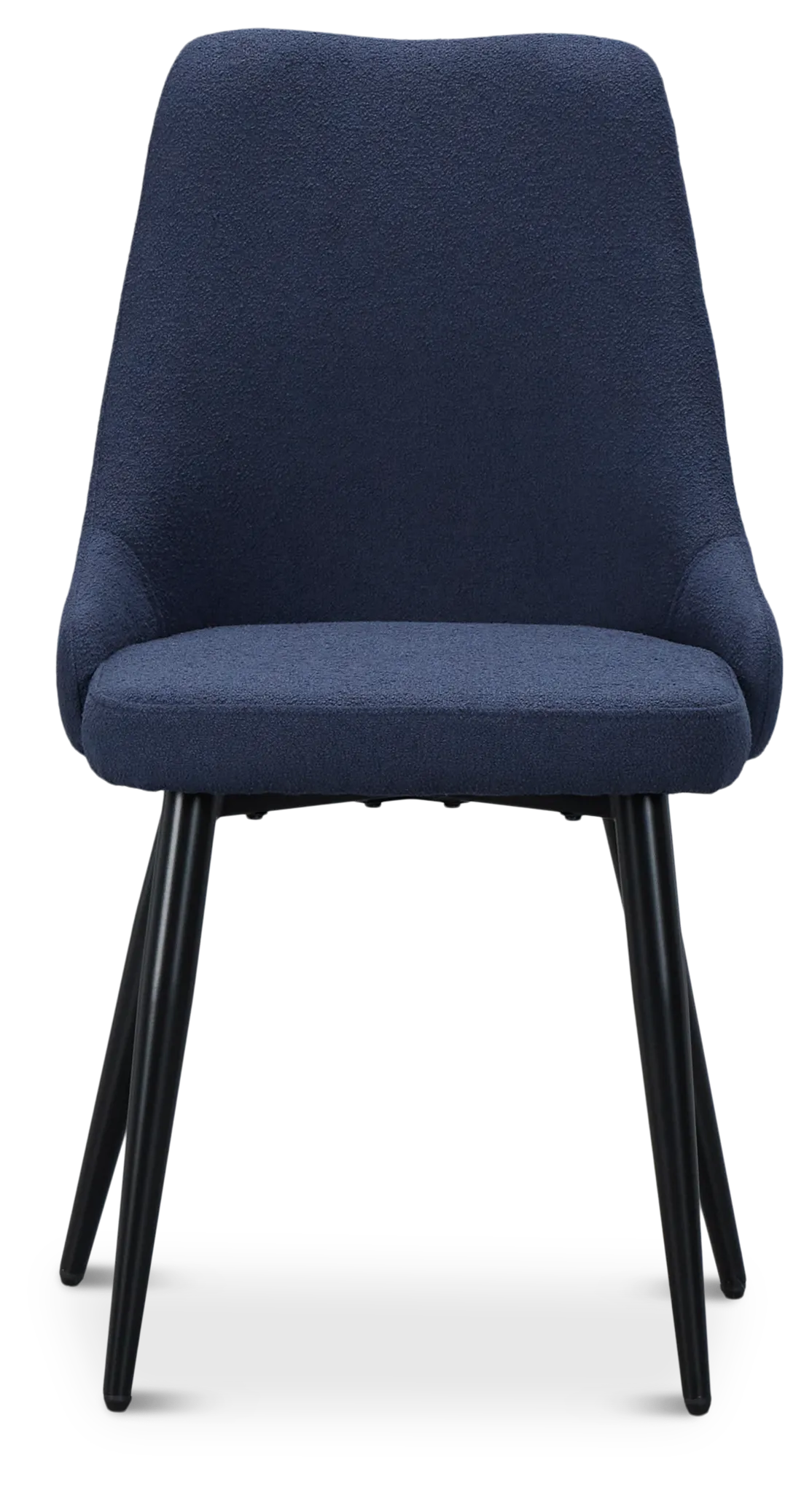 Andover Dark Blue Curved Upholstered Side Chair