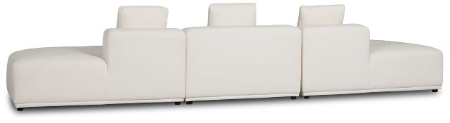 Catalina White Fabric 3-piece Modular Sofa