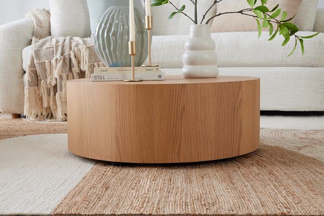 Lexie Light Tone Round Coffee Table