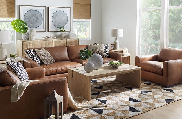 Bohan 103" Brown Leather Sofa