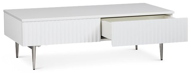 Surge White Rectangular Coffee Table