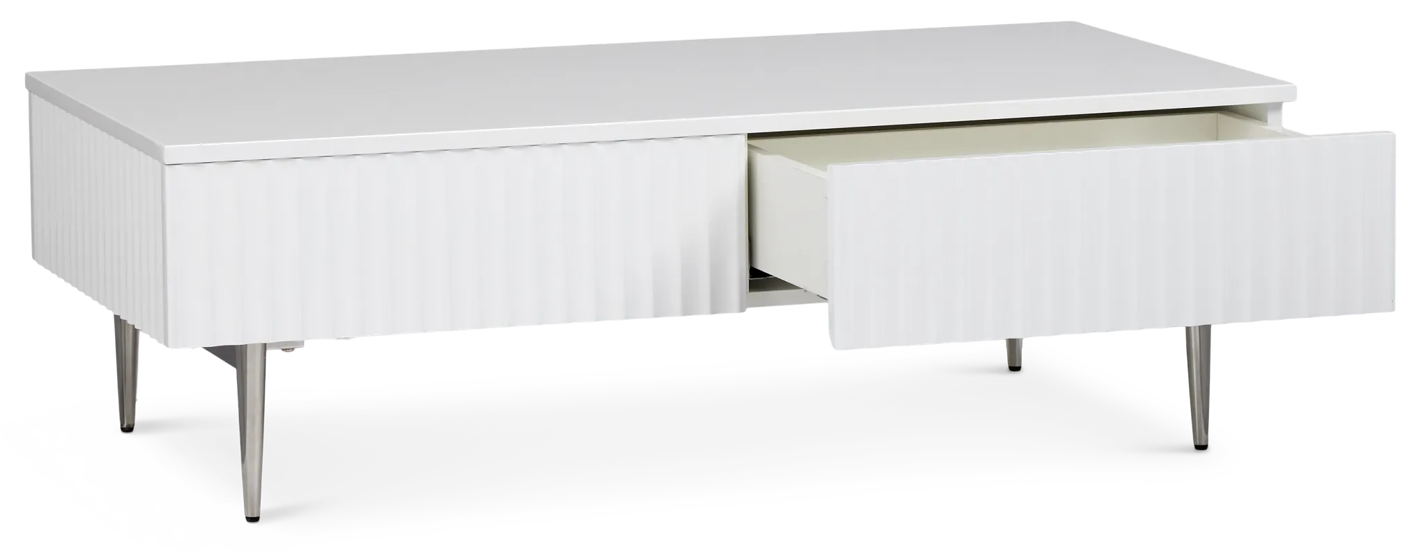 Surge White Rectangular Coffee Table