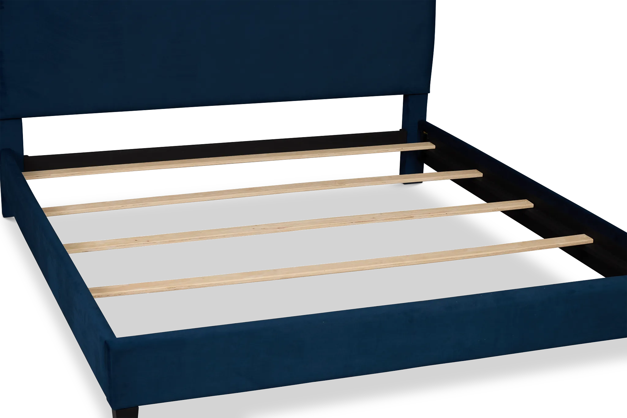Lucy Dark Blue Uph Platform Bed