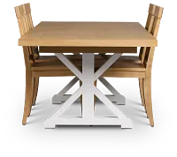 Nantucket Two-tone Rect Table & 4 Wood Chairs