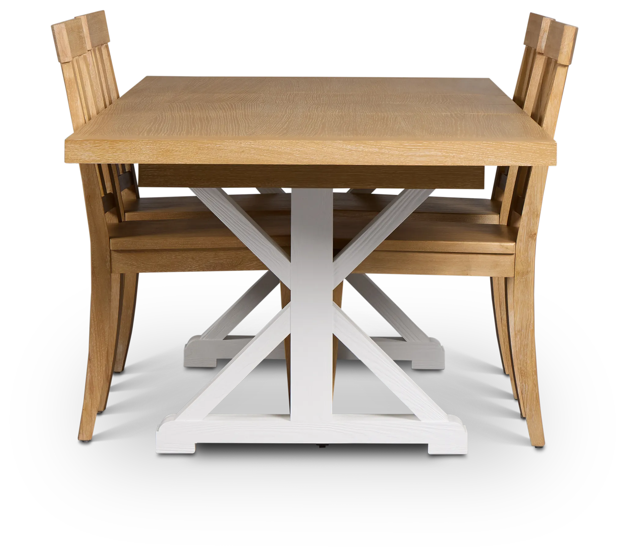 Nantucket Two-tone Rect Table & 4 Wood Chairs