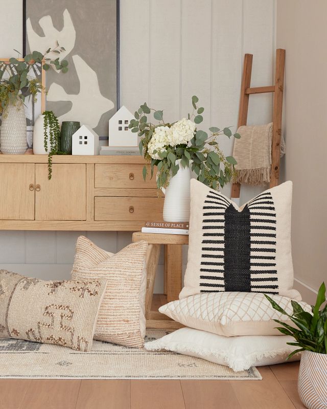 Birch Ivory 22" Accent Pillow