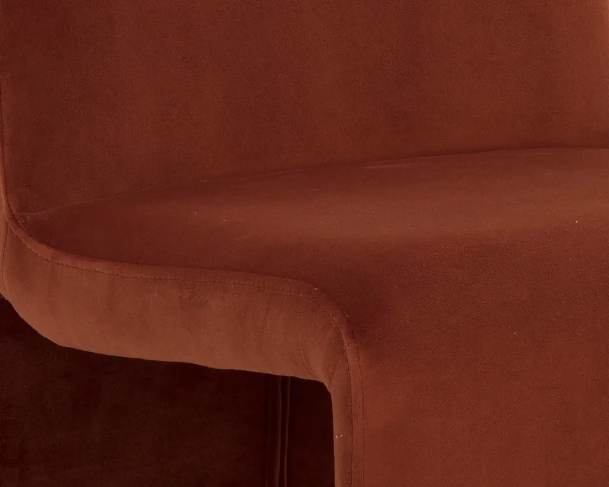Heron Orange Fabric Upholstered Side Chair