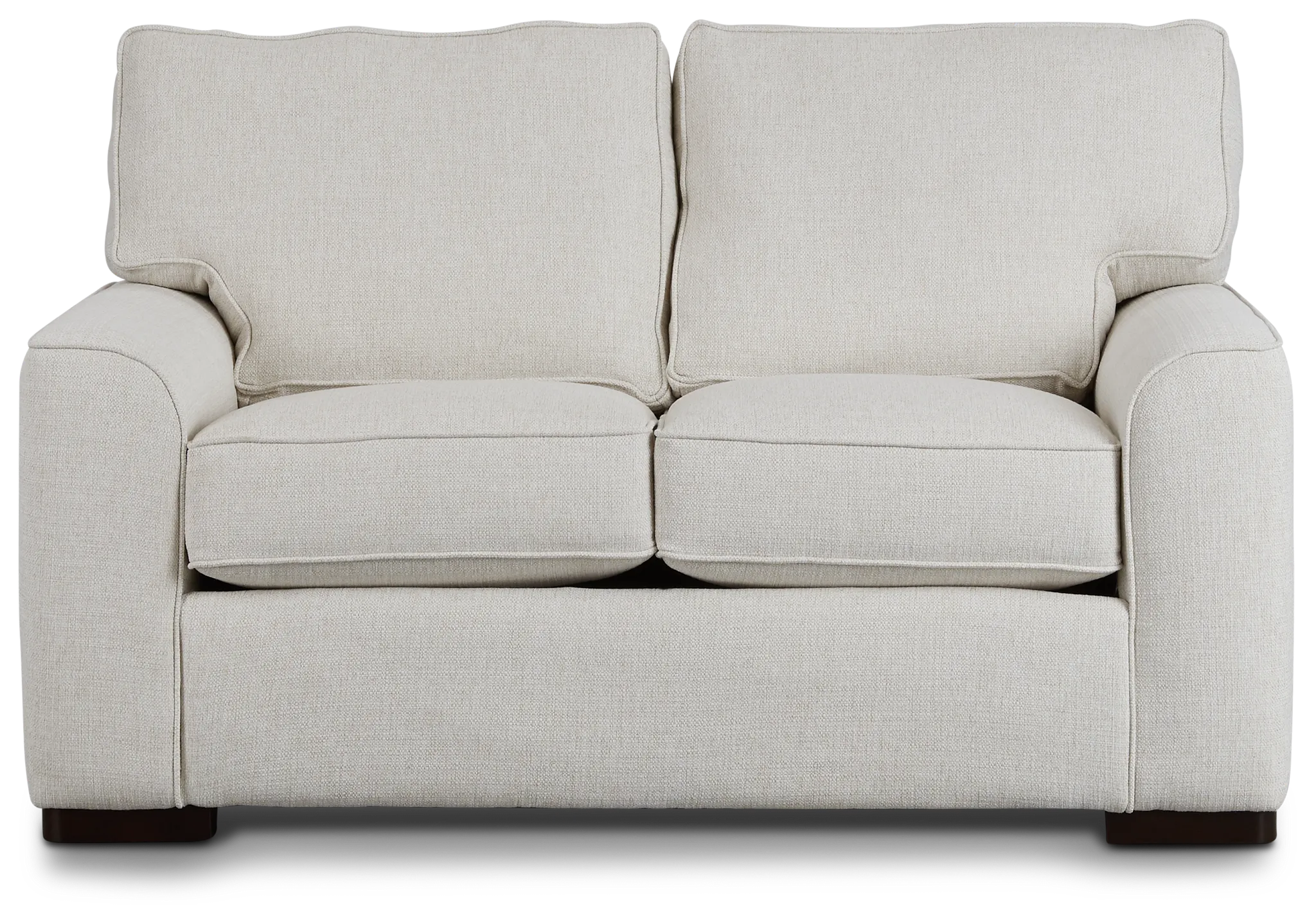 Austin White Fabric Loveseat