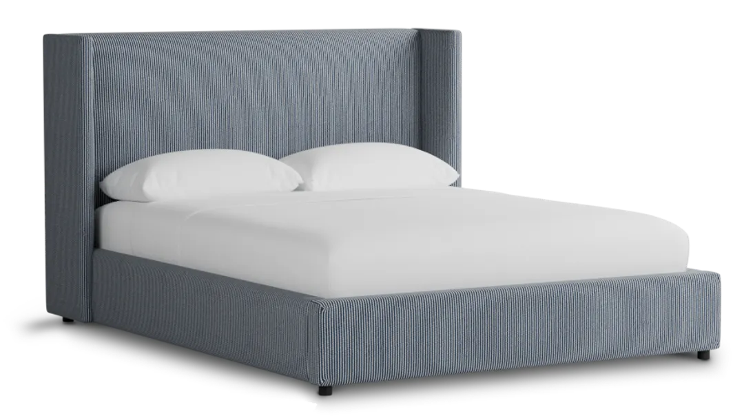 Captiva Lucy Navy 48" Upholstered Shelter Bed