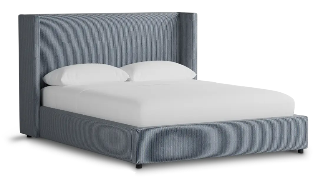 Captiva Lucy Navy 48" Upholstered Shelter Bed Captiva Lucy Navy 48" Upholstered Shelter Bed