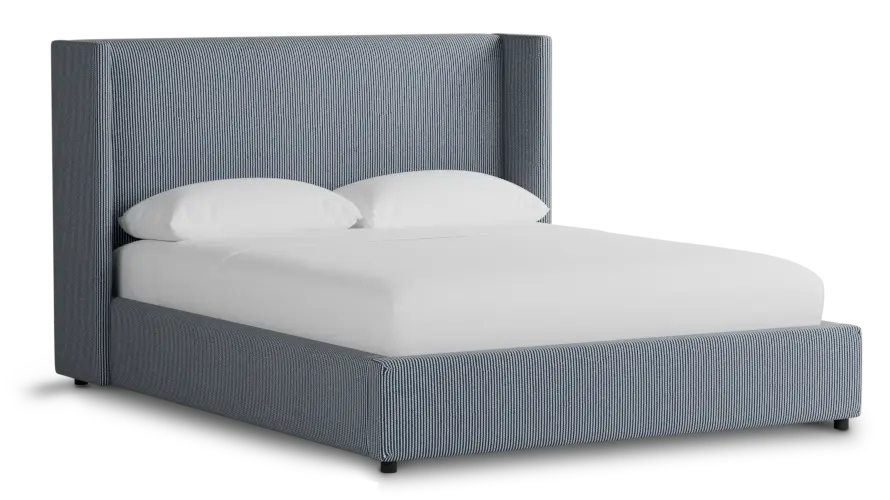 Captiva Lucy Navy 48" Upholstered Shelter Bed Captiva Lucy Navy 48" Upholstered Shelter Bed