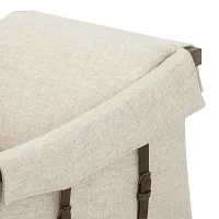 Beckner Light Beige Fabric Accent Chair