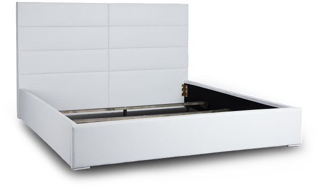 Doral White Uph Platform Bed