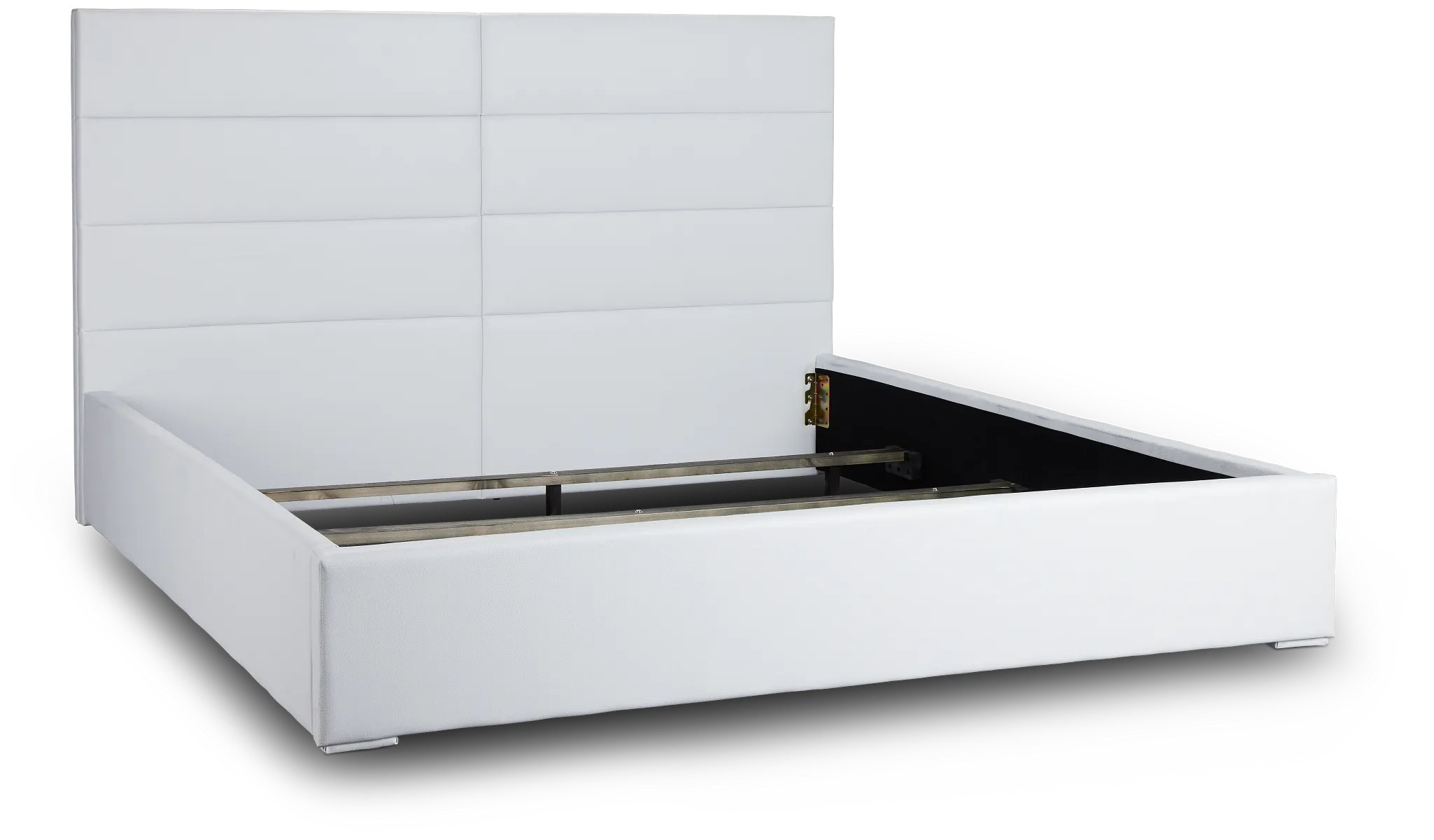 Doral White Uph Platform Bed
