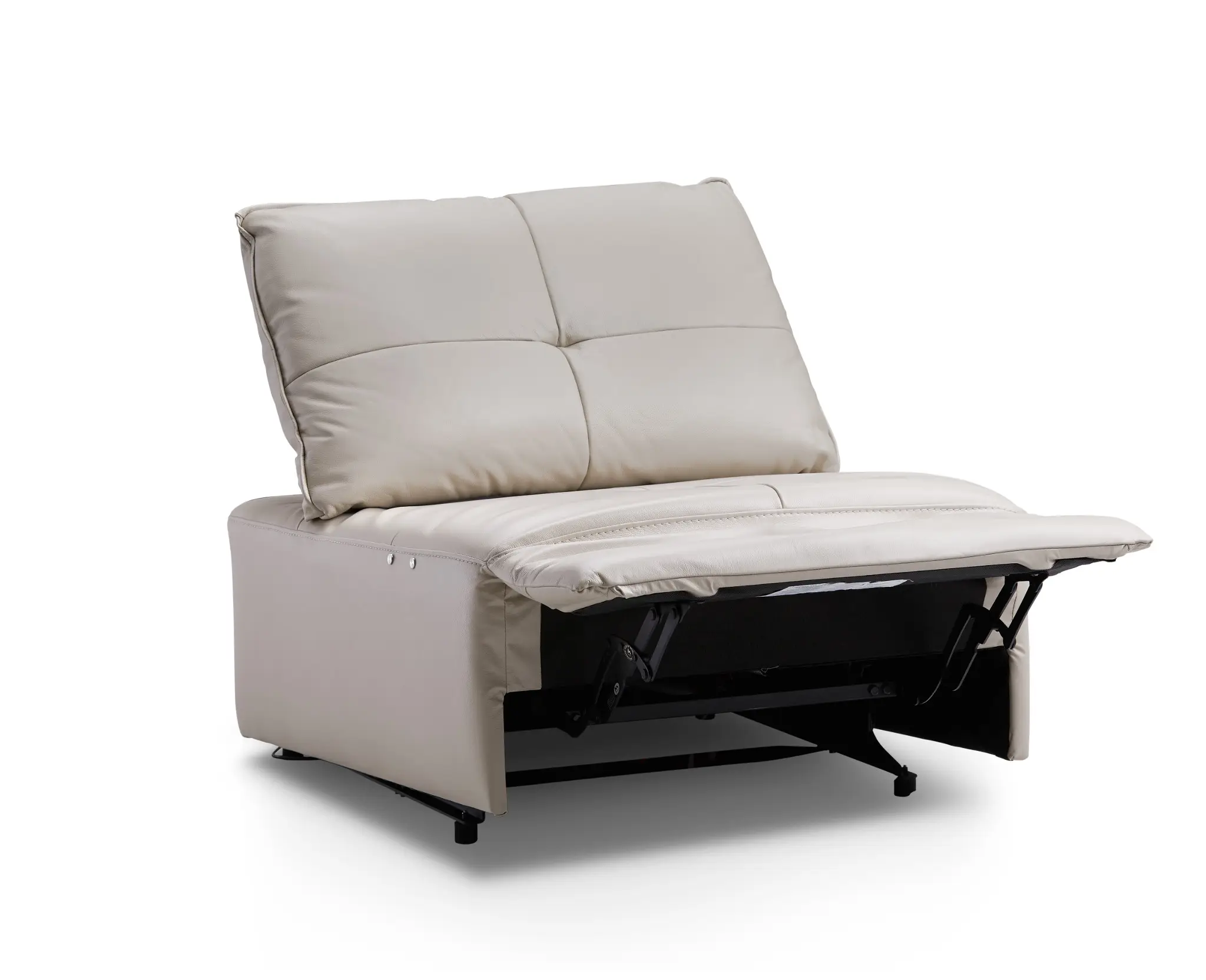 Trice Taupe Lthr/vinyl Armless Power Recliner Trice Taupe Lthr/vinyl Armless Power Recliner