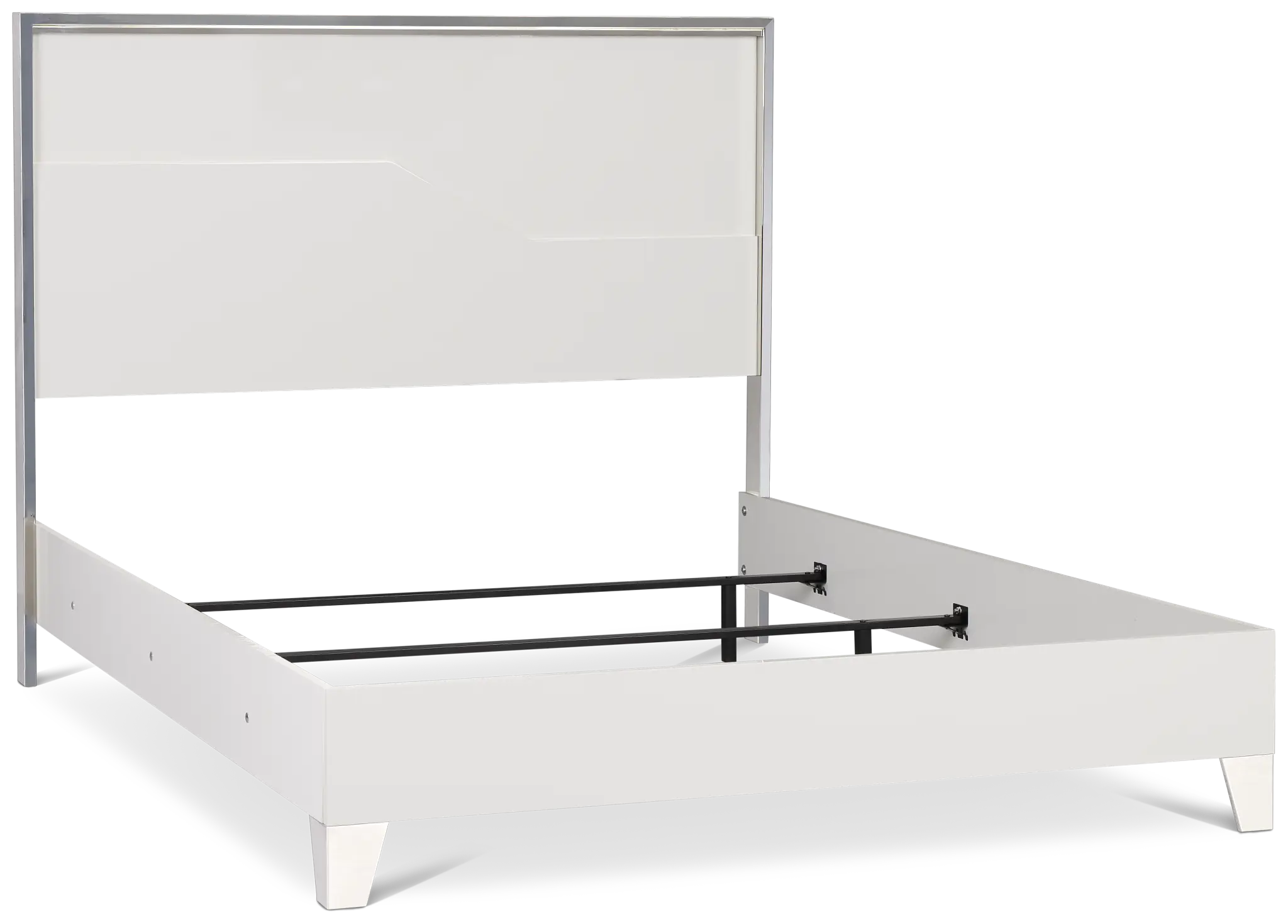 Doral White Panel Bed With Lights Doral White Panel Bed With Lights