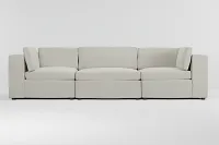 Destin Elite Ivory Fabric 3-piece Modular Sofa