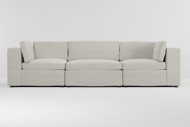 Destin Elite Ivory Fabric 3 Piece Modular Sofa