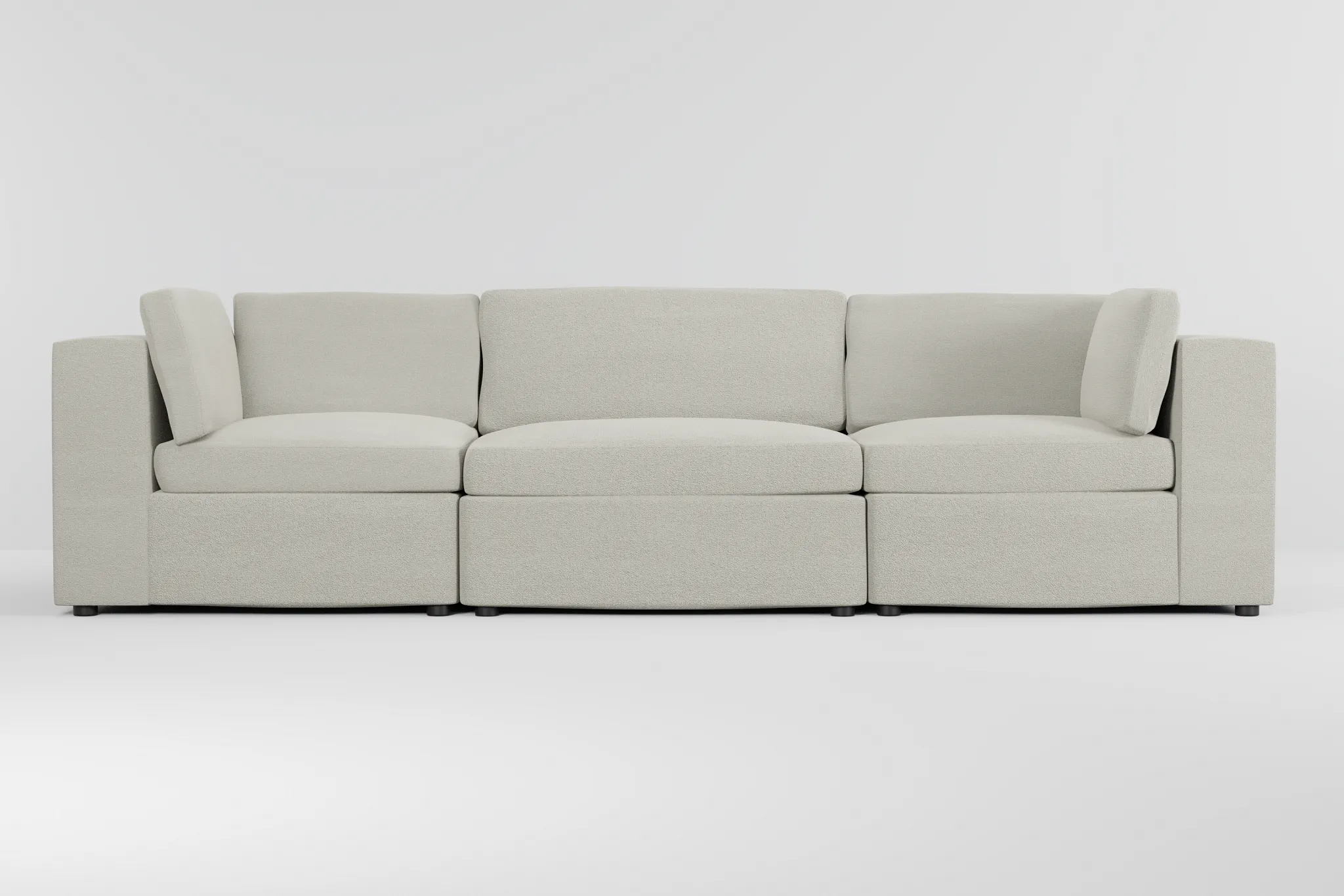 Destin Elite Ivory Fabric 3-piece Modular Sofa