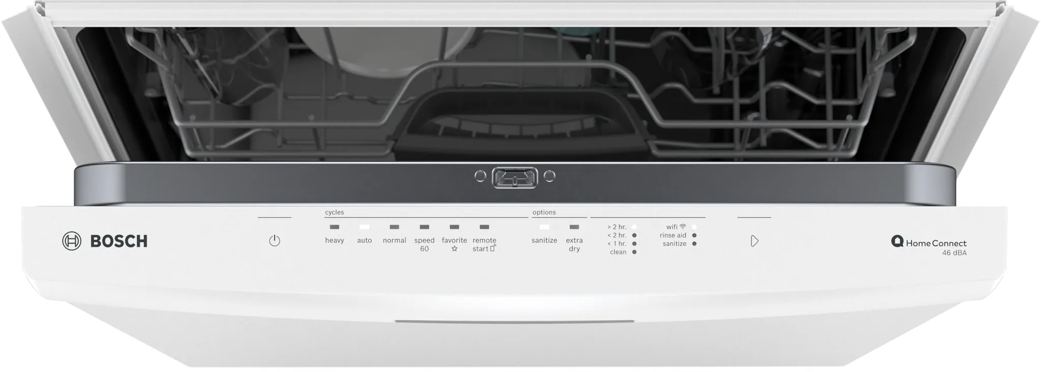 Bosch 300 Series White 24" Built In Dishwasher