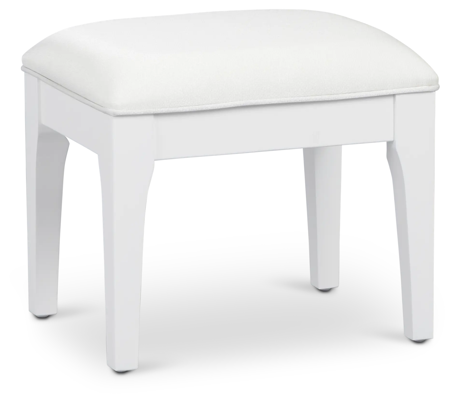 Milan White Vanity Stool Milan White Vanity Stool
