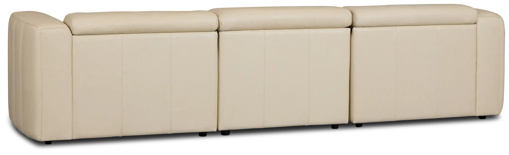 Jace Ivory Lthr/vinyl Left Chaise Power Reclining Sectional Jace Ivory Lthr/vinyl Left Chaise Power Reclining Sectional