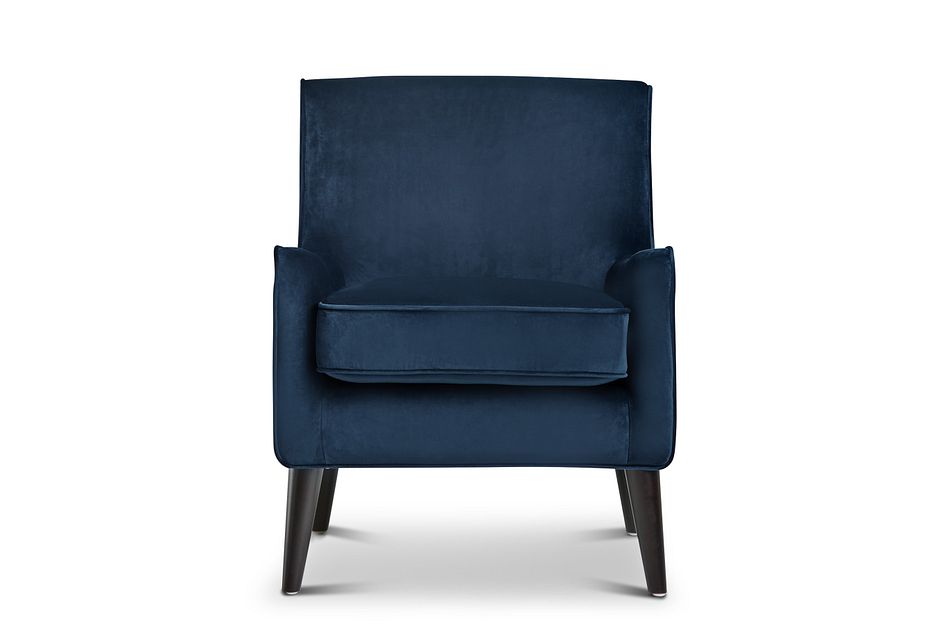 Angie Dark Blue Velvet Accent Chair