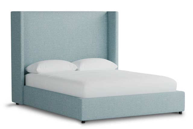 Captiva Elite Light Blue 60" Upholstered Shelter Bed