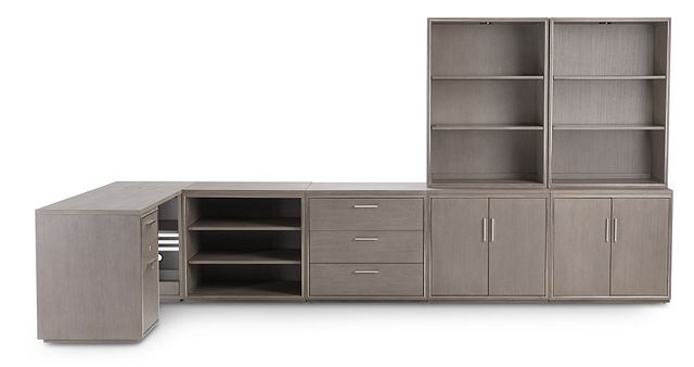 Highline Gray 5 Piece L Desk