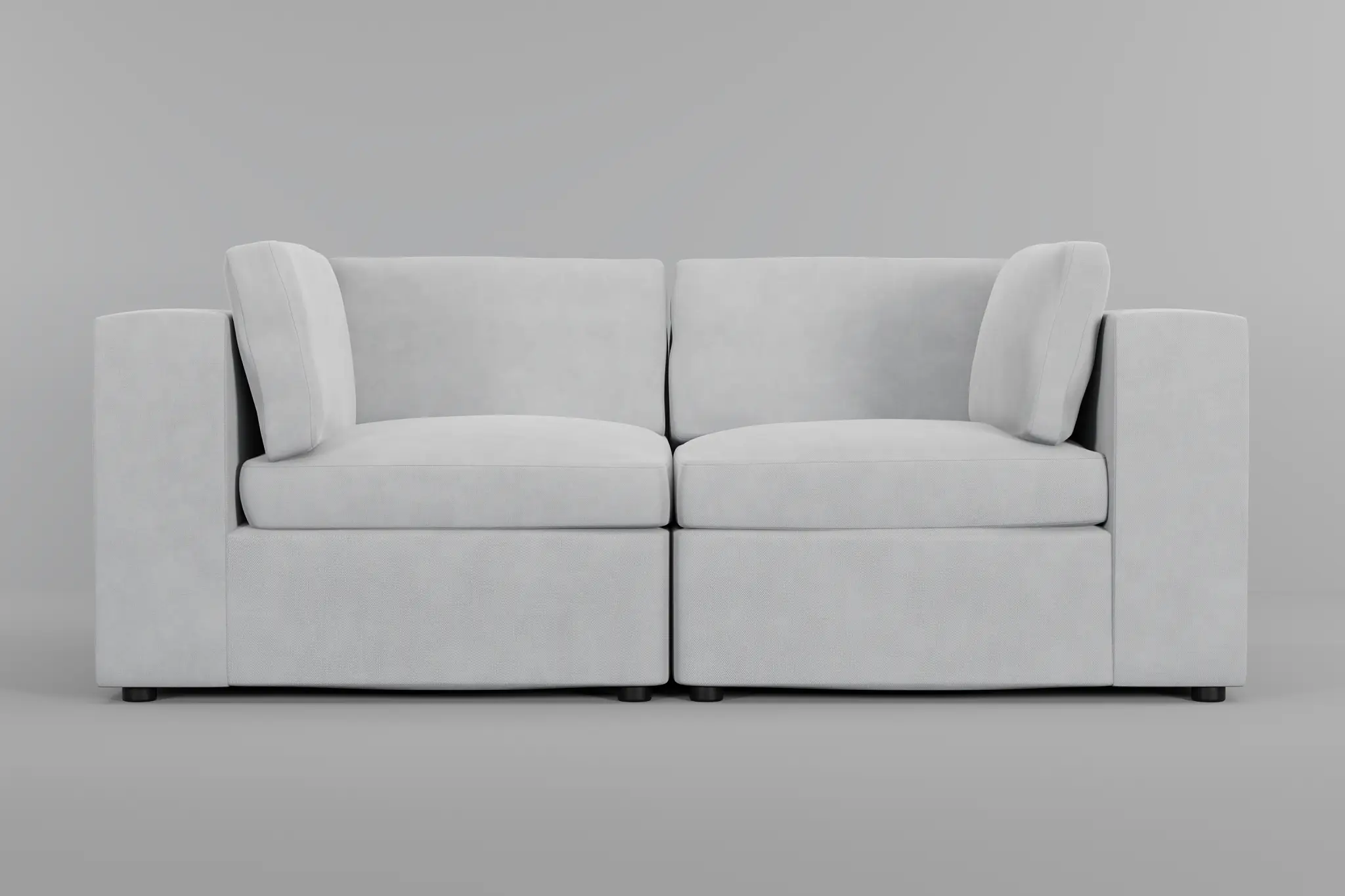 Destin Peyton White Fabric 2-piece Modular Sofa Destin Peyton White Fabric 2-piece Modular Sofa