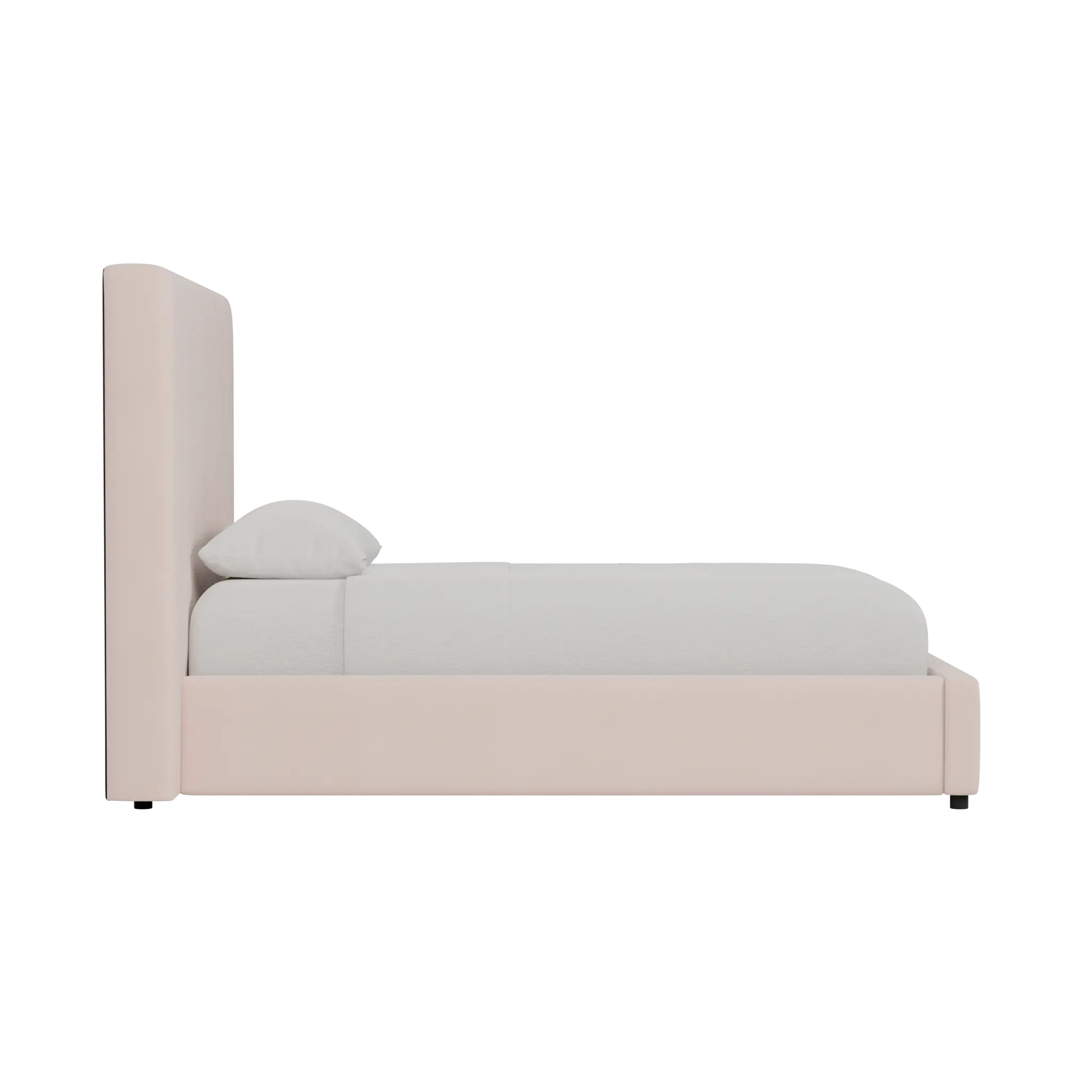 Grayton Joya Light Pink 54" Upholstered Platform Bed Grayton Joya Light Pink 54" Upholstered Platform Bed