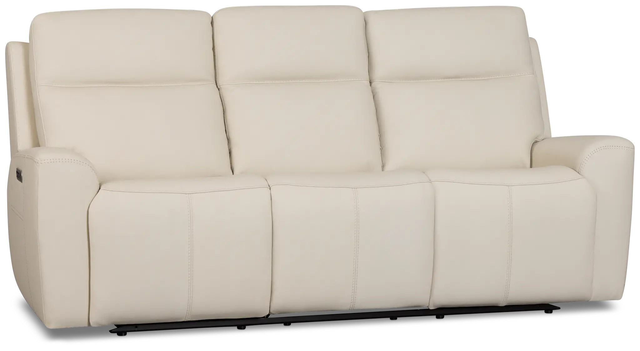 Sterling Ivory Lthr/vinyl Power Reclining Sofa Sterling Ivory Lthr/vinyl Power Reclining Sofa
