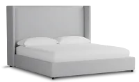 Captiva Delray Light Gray 60" Upholstered Shelter Bed