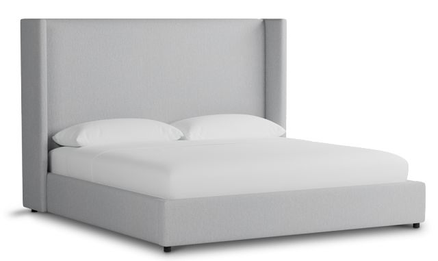 Captiva Delray Light Gray 60" Upholstered Shelter Bed