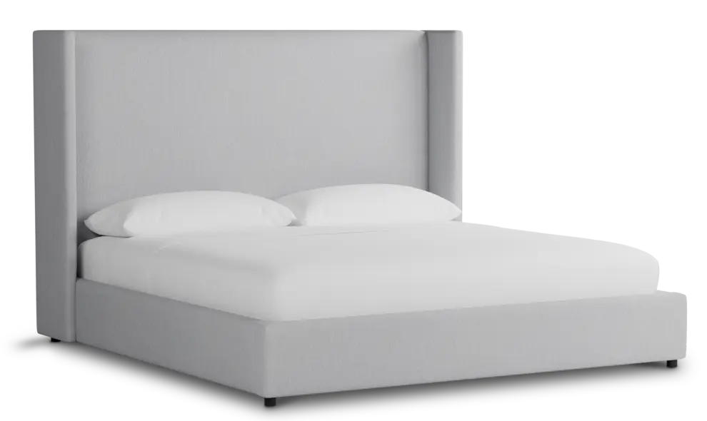 Captiva Delray Light Gray 60" Upholstered Shelter Bed Captiva Delray Light Gray 60" Upholstered Shelter Bed