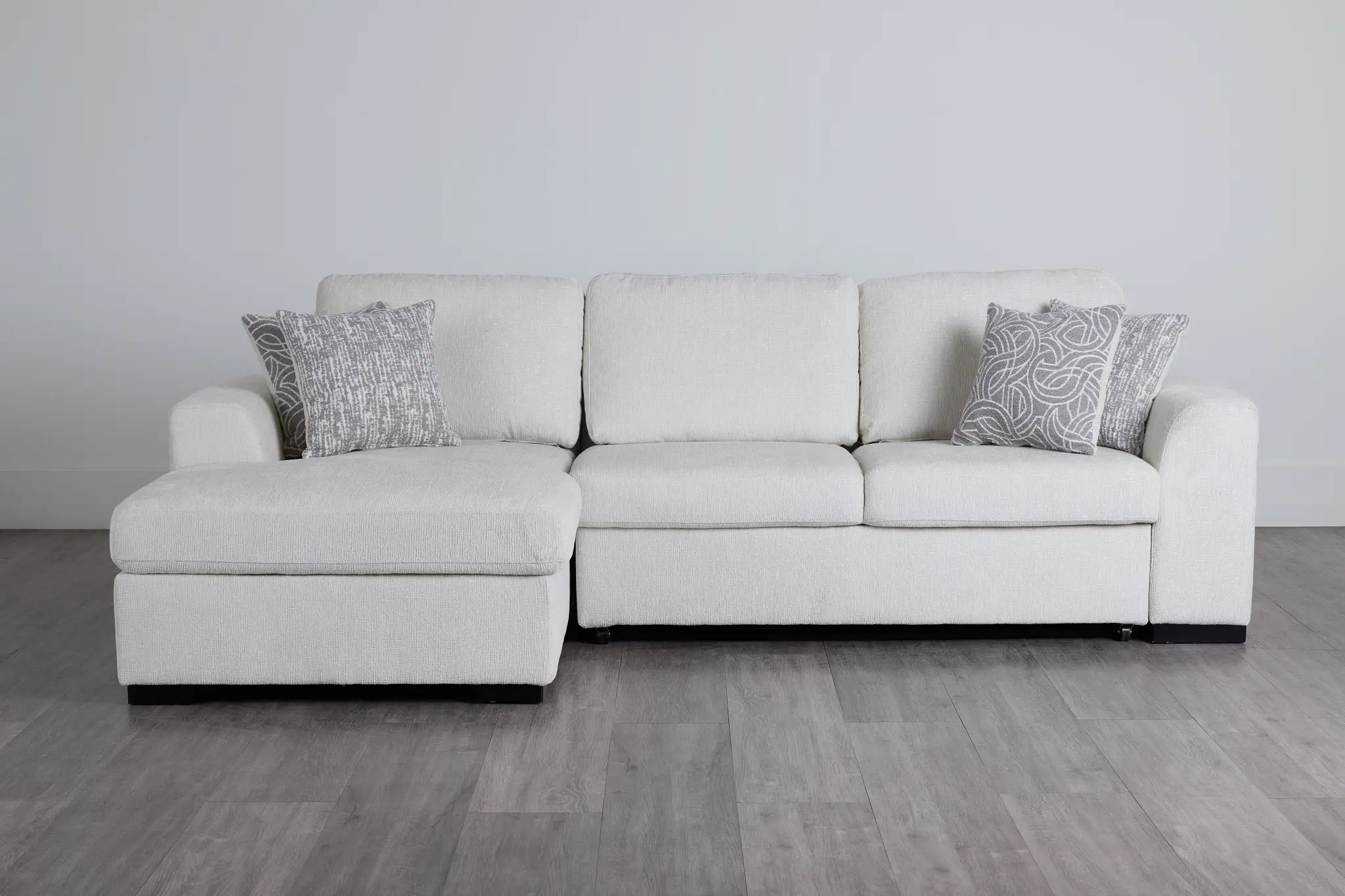 Blakely White Fabric Left Chaise Storage Sectional Blakely White Fabric Left Chaise Storage Sectional