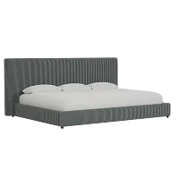 Grayton Lucy Navy 54" Upholstered Platform Bed