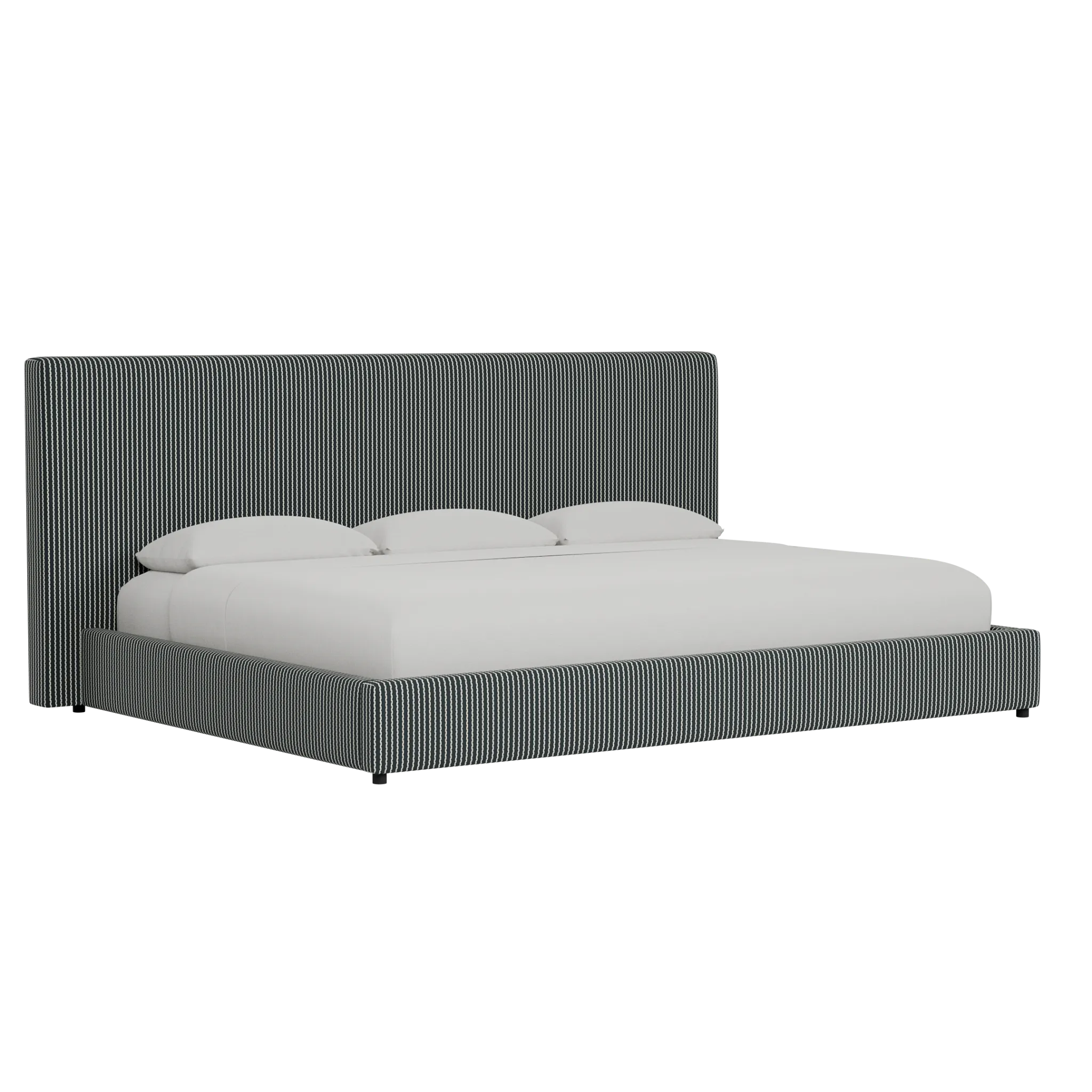 Grayton Lucy Navy 54" Upholstered Platform Bed