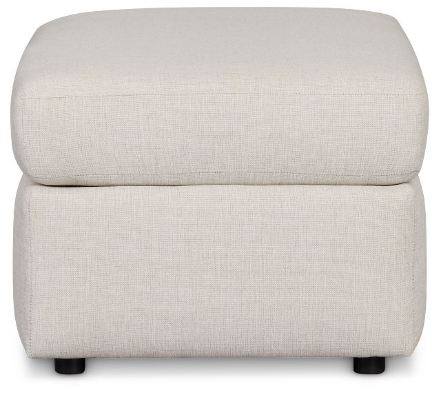Brantley Light Beige Fabric Ottoman