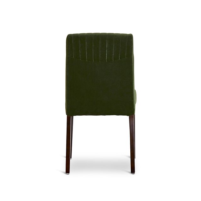 Fraser Dark Green Velvet Upholstered Side Chair (3)