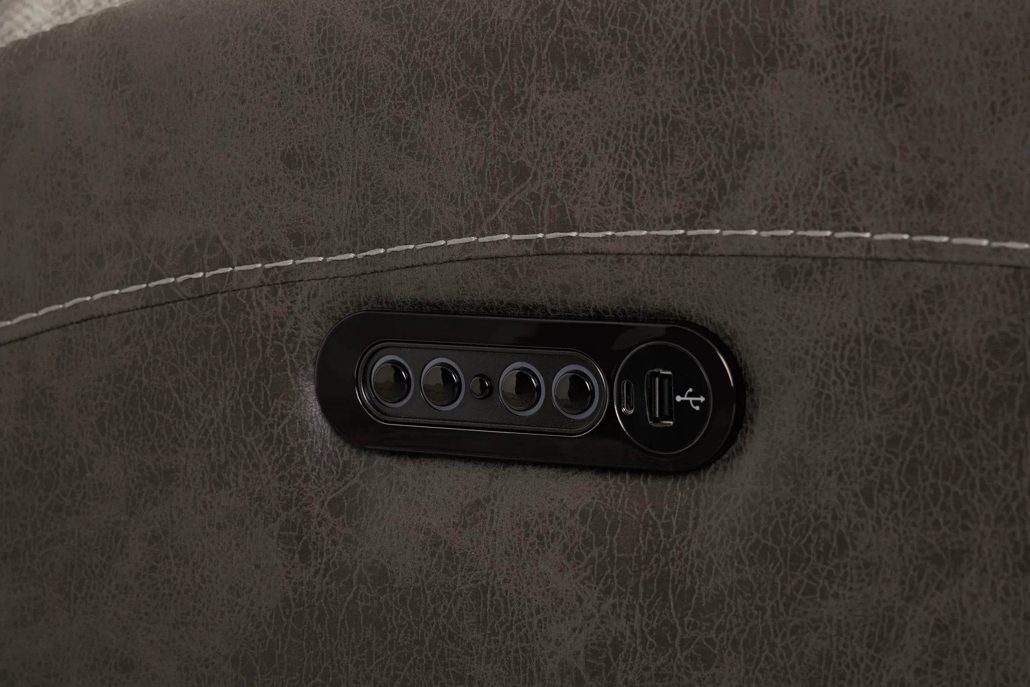 Travis Gray Fabric Power Recliner