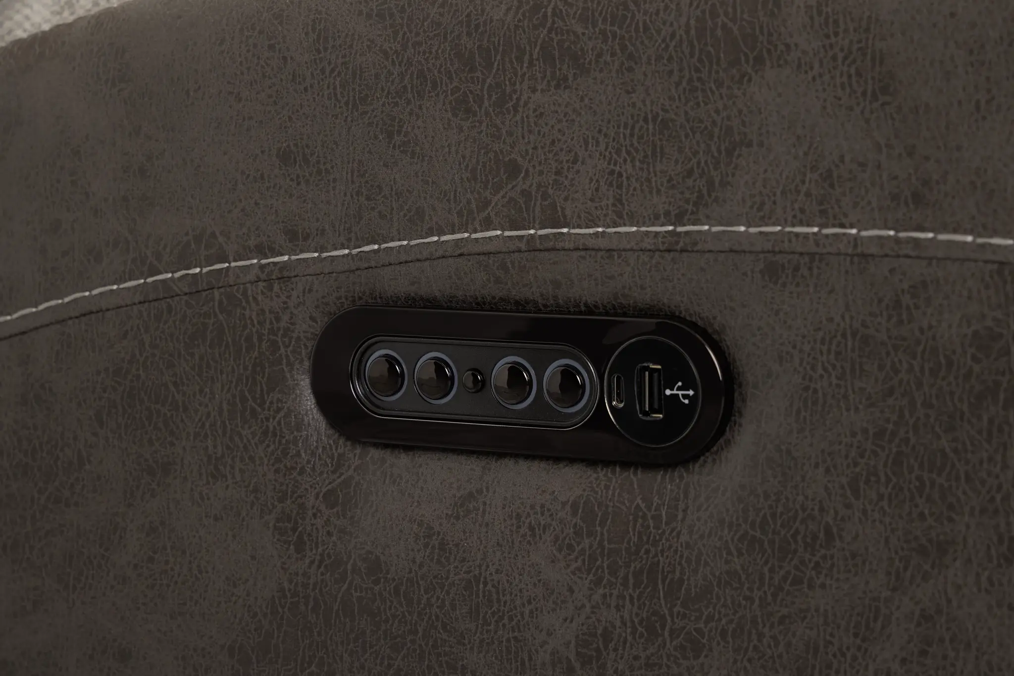 Travis Gray Fabric Power Recliner Travis Gray Fabric Power Recliner