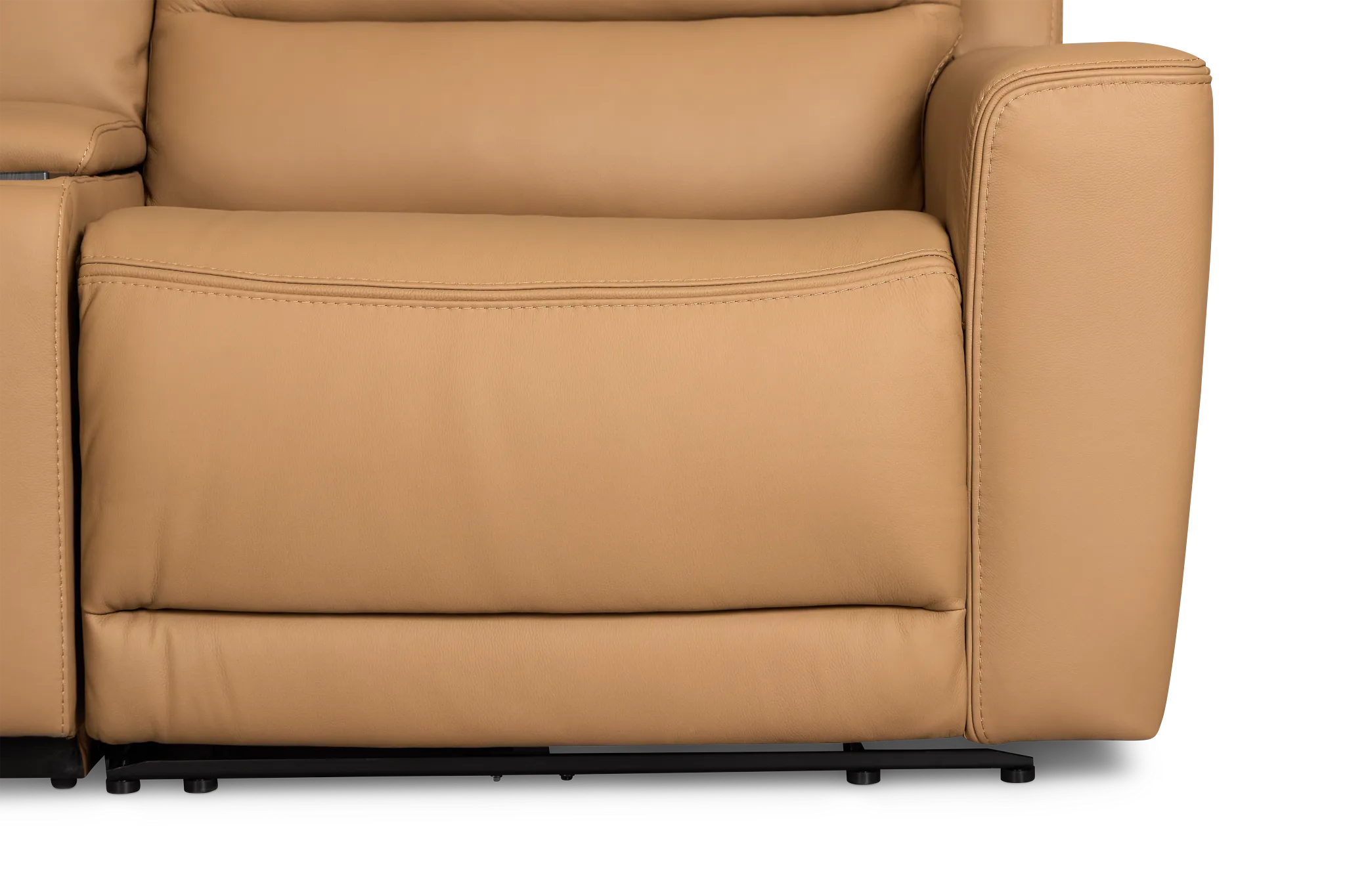 Wilder Brown Leather Large Dual Power Reclining Two-arm Sectional