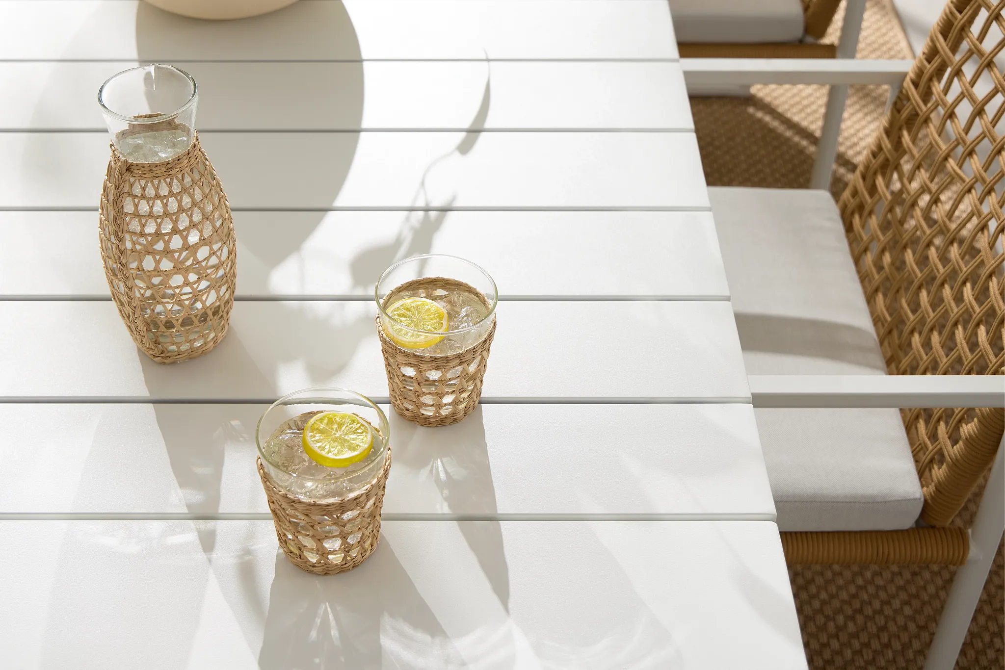 Sunrise White 86" Rectangular Table