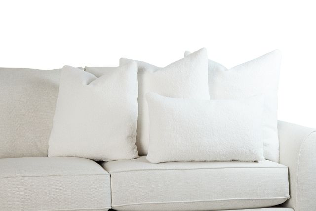 Henley White 24" Accent Pillow