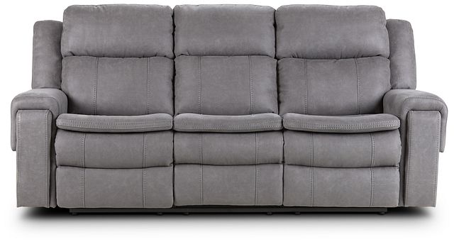 Scout Gray Micro Reclining Sofa (5)